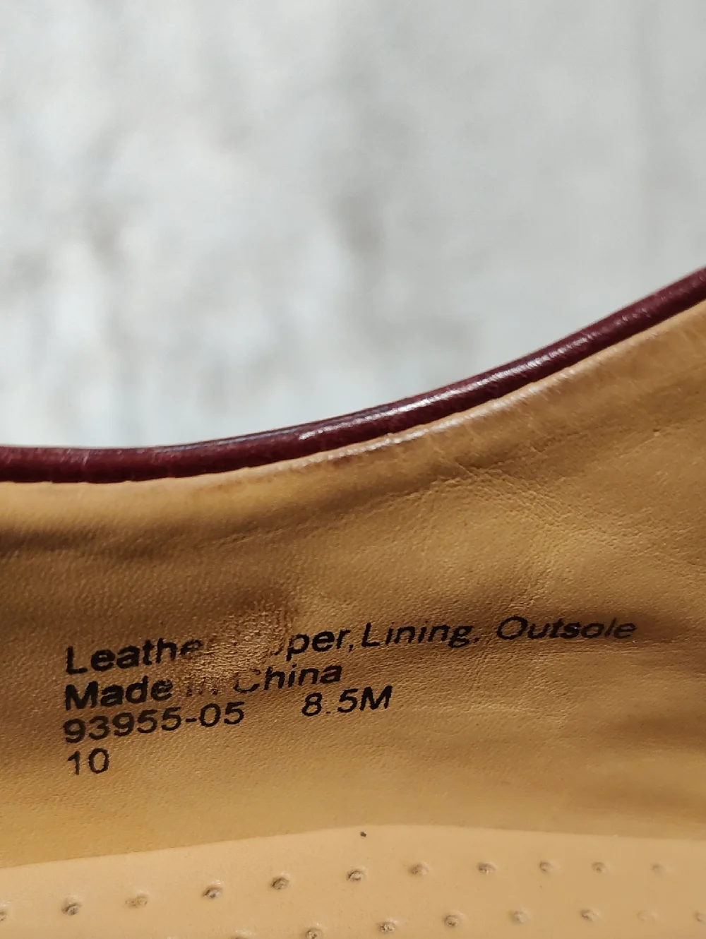 Brass Boot Mens Leather Cap Toe Oxfords Oxblood Florsheim Vero Cuoio Size 8.5